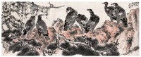 李苦禅 1961年作 松鹰图 镜心